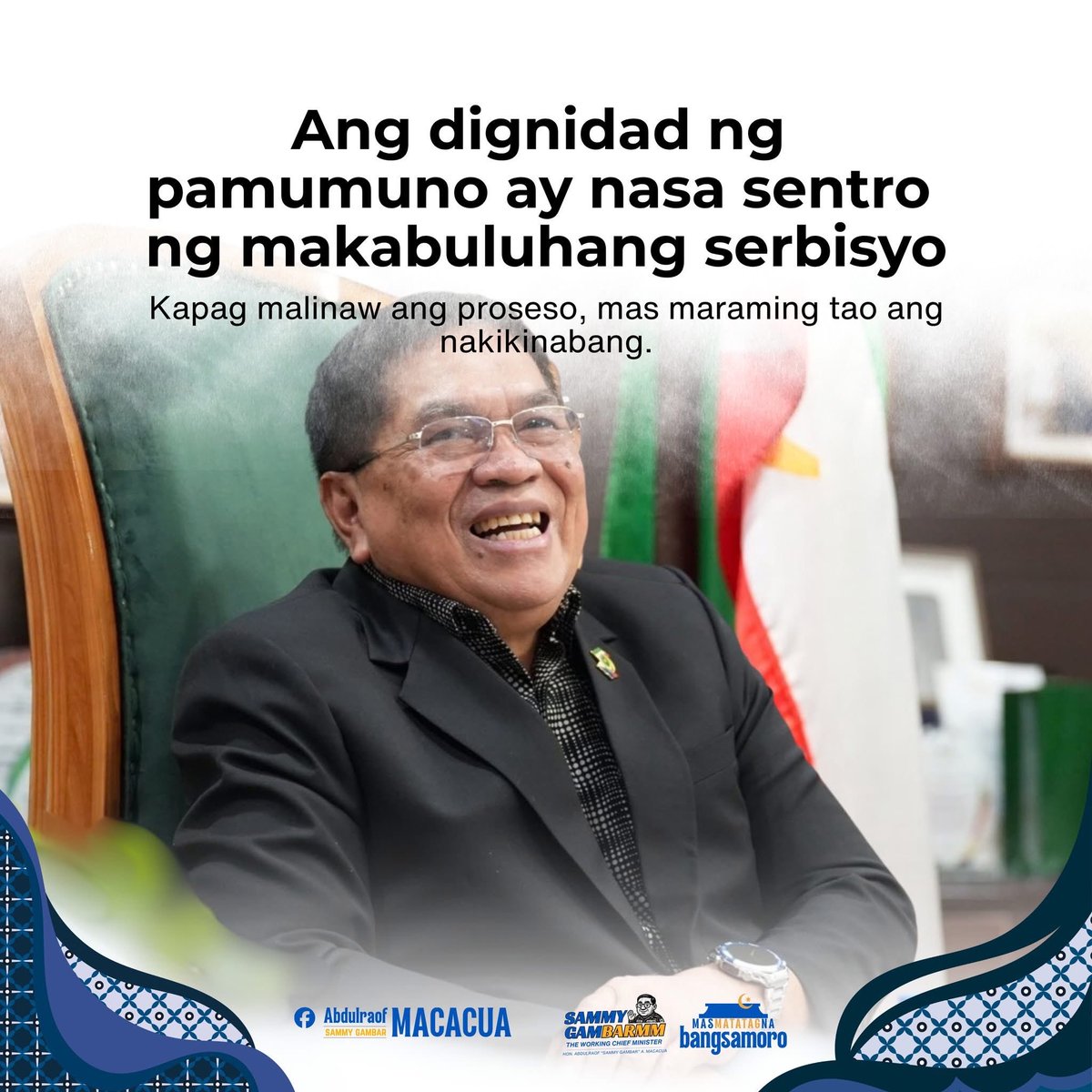 CMSammyGambar's tweet photo. Ang dignidad ng pamumuno ay nasa sentro ng makabuluhang serbisyo 

Kapag malinaw ang proseso, mas maraming tao ang nakikinabang.

#BARMM #SammyGamBARMM #MasMatatagNaBangsamoro https://t.co/RvSlQqnECR