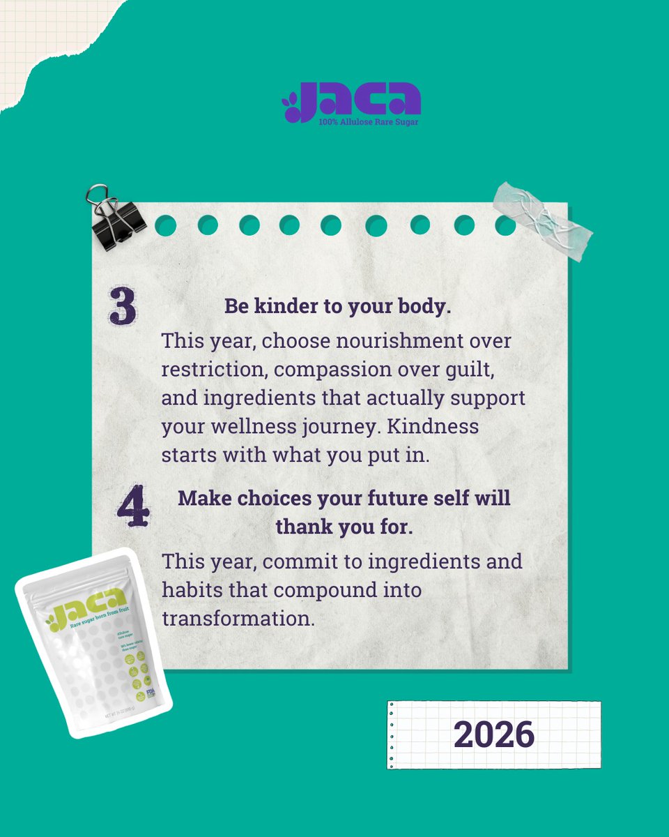 peteferrari28's tweet photo. Most New Year's resolutions fail because they're built on deprivation and guilt instead of sustainable choices that actually support your life.  This year, we're challenging you to stop treating your body like the enemy and start giving it ingredients that work with your metabolism instead of against it. 

Tastes exactly like traditional sugar 
Reduces appetite & promotes stable energy 
90% fewer calories than traditional sugar 
Inhibits fat absorption (clinical trial data) 
Promotes weight loss (clinical trial data) 
Reduces body fat (clinical trial data)
FOODMAP friendly 
FDA GRAS status & NSF Certified

Shop Jaca now at https://t.co/Qp6tbkxieE

#jacasugar #raresugar #newyearsresolution #healthylifestyle #Allulose