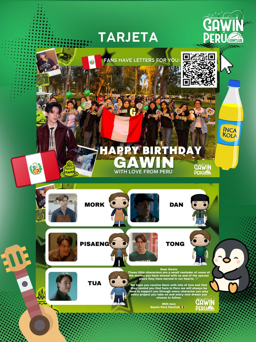 gawinperufc's tweet photo. @gawincaskey @GAWINCASKEY_FC From Peru to @gawincaskey, with much love.
May many more characters, stories, and dreams come true 💚
#GawinCaskey #OLFDreamOnInPeru #OnlyFriendsDreamOnenLima https://t.co/Mq30uhBW80