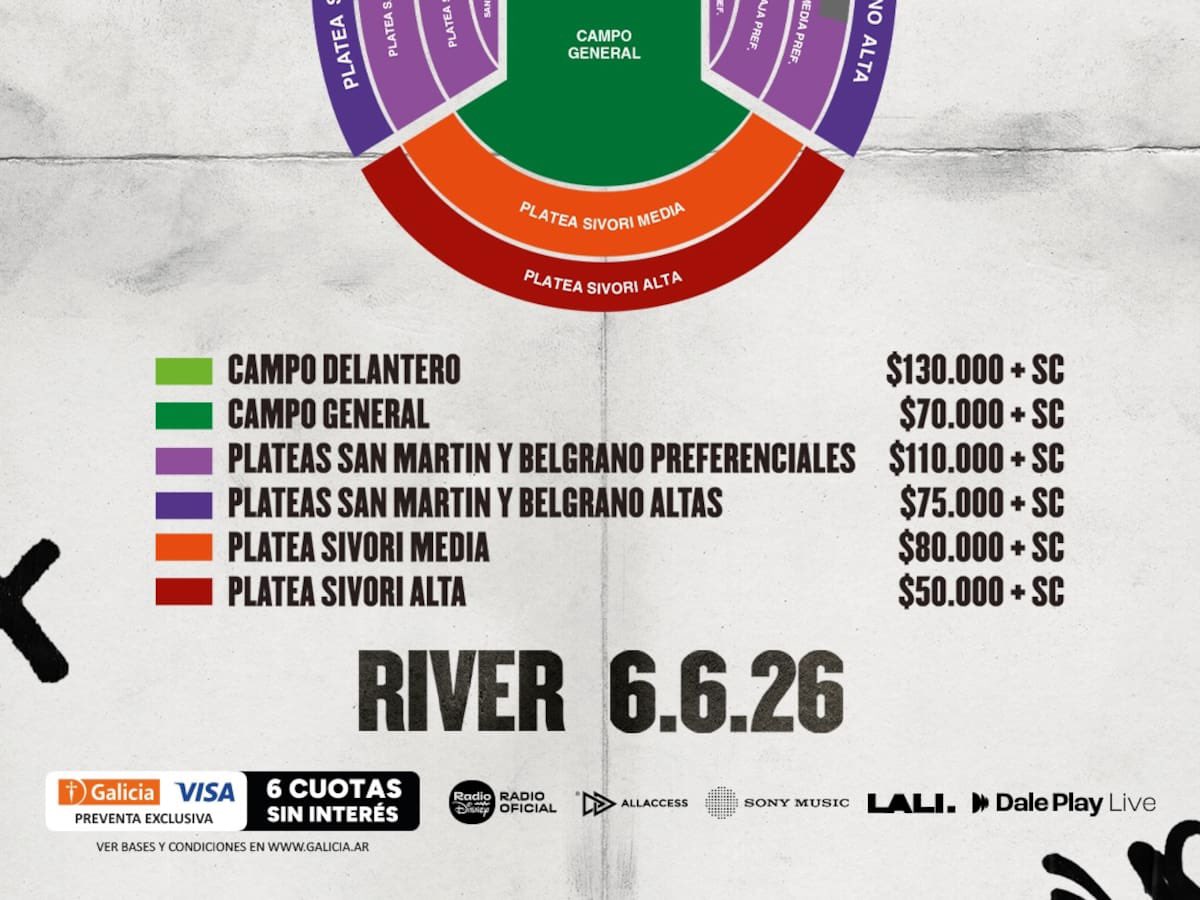 maiiidag1's tweet photo. @milanesadechanc @glujan2013 Mira los precios de las entradas y después habla. A vos te parece que tendría que ser un lujo poder pagarse la entrada a un recital? https://t.co/QDcZxphX4k