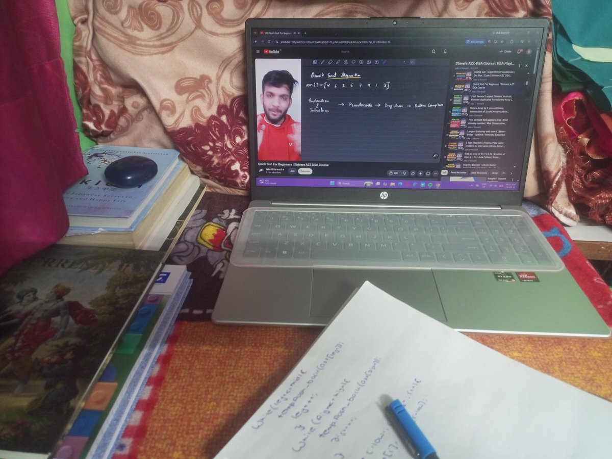dev_190207's tweet photo. Day-8 of learning DSA
Today topic is quick sort https://t.co/MtuLWtPWBM