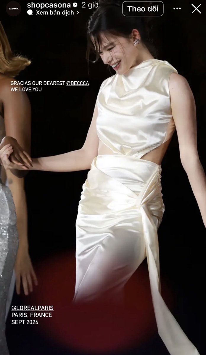 chau_quynh52503's tweet photo. From brand of Becky's outfit:

"Gracias our dearest Beccca. We love you"

REBECCA LE DEFILE LOREAL PARIS26
#LeDefileLOrealParis2026xBecky https://t.co/pobIsJ3aEb