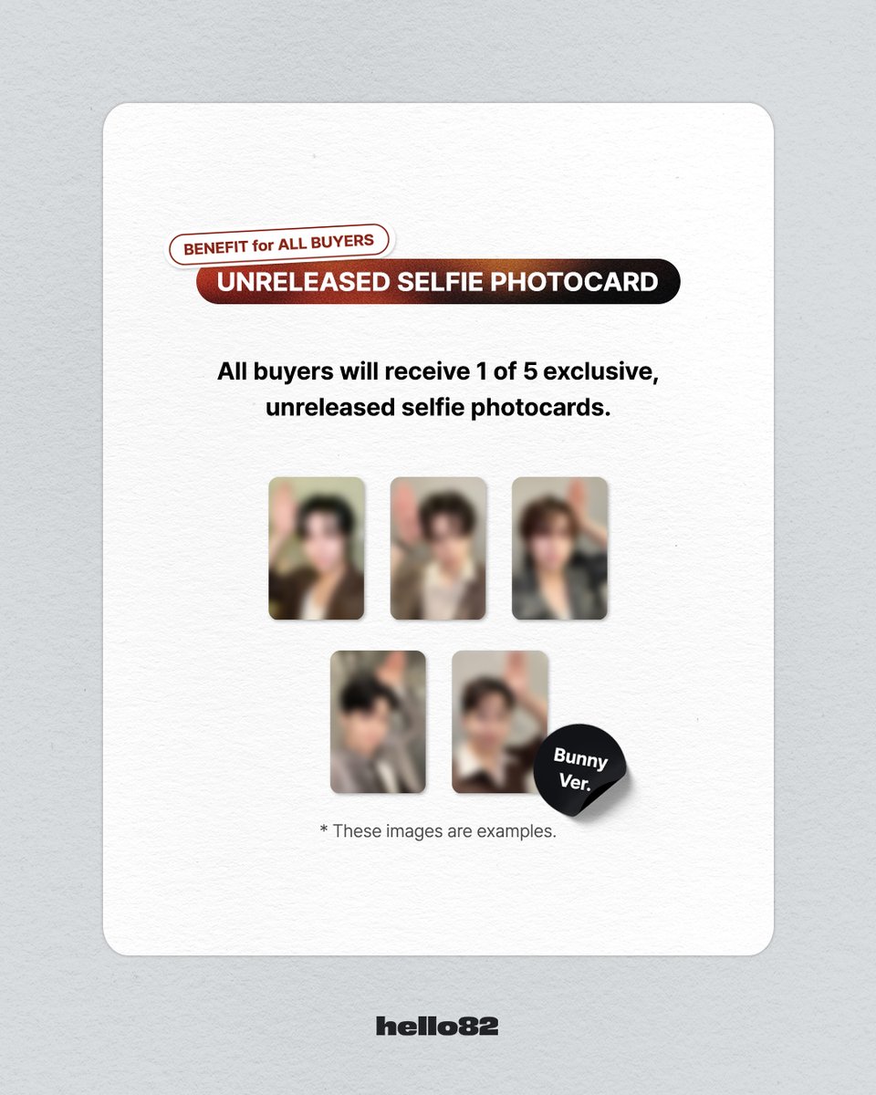 hello82shop's tweet photo. 👀 PHOTOCARD SNEAK PEEK 👀

Don’t let this bunny slip away! 🐰

SIGNED ALBUM ✍
N.Flying - 9th Mini Album [Still] (Random)

🎁 hello82 Exclusive selfie photocard (1 random of 5)
📸 Signed Polaroid for 5 lucky draw winners
📅 ~ While supplies last

PRE-ORDER NOW! ⬇
🔗https://t.co/pWQEOP5BaO

@NFlyingofficial
 #NFlying #엔플라잉 #Still #잔불 #hello82