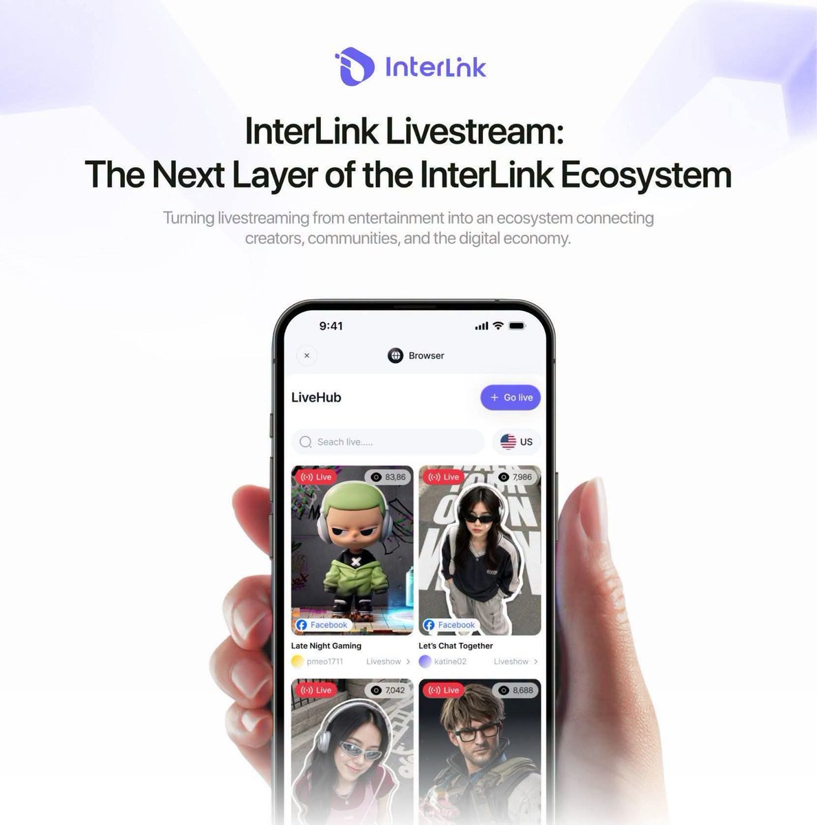 khaista908's tweet photo. Interlink Livestream:

Creators, content, community, and ITL—InterLink Live brings everything closer in one digital experience.

Referral code : 913918

What will you explore first? https://t.co/sc2mUr7nfw