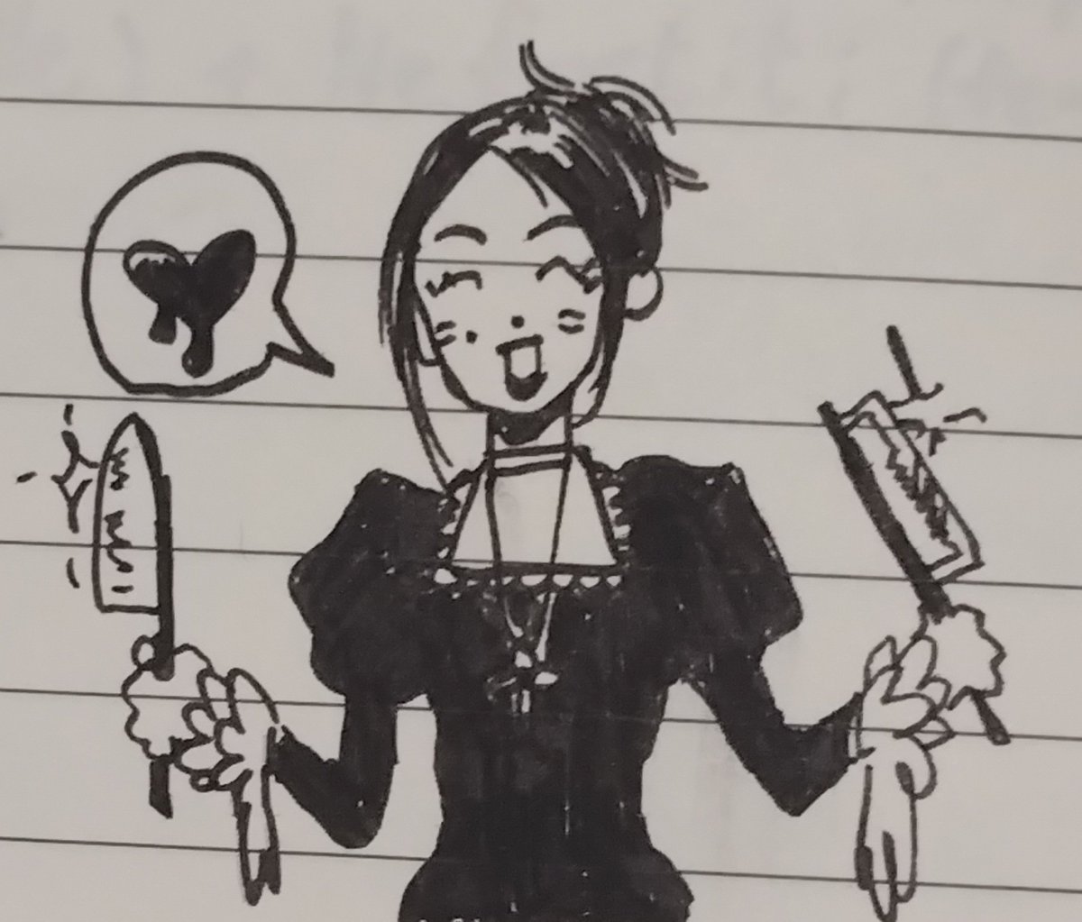 p4ronayuri's tweet photo. uni will never stop me from drawing you godess ienaga https://t.co/x1iaDZg3kc