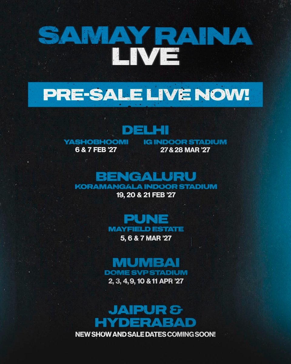 khurpanch's tweet photo. PRE Sale is now live on District! Check your whatsapp for the link if you registered! I heard you and we have made space for more cities in December and January! Comment below and tell us which cities we should bring the new tour to! https://t.co/icGNUqrciF