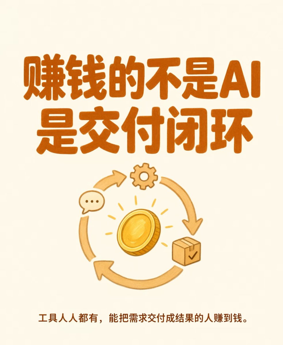 BensonFast76015's tweet photo. 不懂技术！我靠AI，3天赚了2900！
很多人学一堆提示词、囤满AI工具，一分钱都没赚到，根本方向错了！
 
客户愿意掏钱，买的从来不是AI，是你把他的想法变成成品的能力！
 
普通人接到AI第一单，就4步，零门槛：
✅ 第一步：泡精准客户评论区，留言【可帮忙搭建】，捞愿意付费的真实客户
✅ 第二步：把你跟客户全部聊天记录直接丢AI，AI帮你扒出来客户藏起来的真实需求，避免理解错白忙活
✅ 第三步：照着AI给出的方案一步步动手，边做边学，不用提前学会
✅ 第四步：后台、系统配置交给AI辅助搞定，半天直接交付！
 
⚠️划重点！
普通人靠AI接单，最不该死磕提示词！
真正值钱的闭环：需求→方案→交付，跑通这个，源源不断来单子！
 
结尾引导：想知道去哪找客户评论区的，评论打【接单】