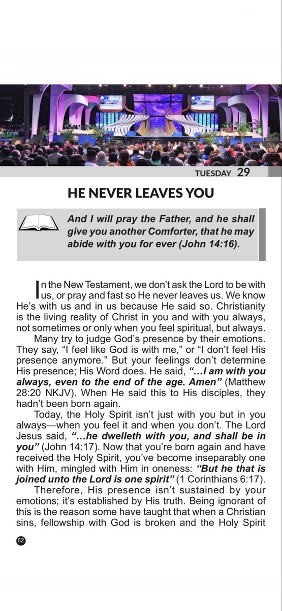 chillzmach's tweet photo. Today’s Rhapsody of Realities by Pastor Chris Oyakhilome 29 September 2026: HE NEVER LEAVES YOU ❤️🔥🙏🏽 https://t.co/4gESGr4i7d https://t.co/IM5Hr3JYYr