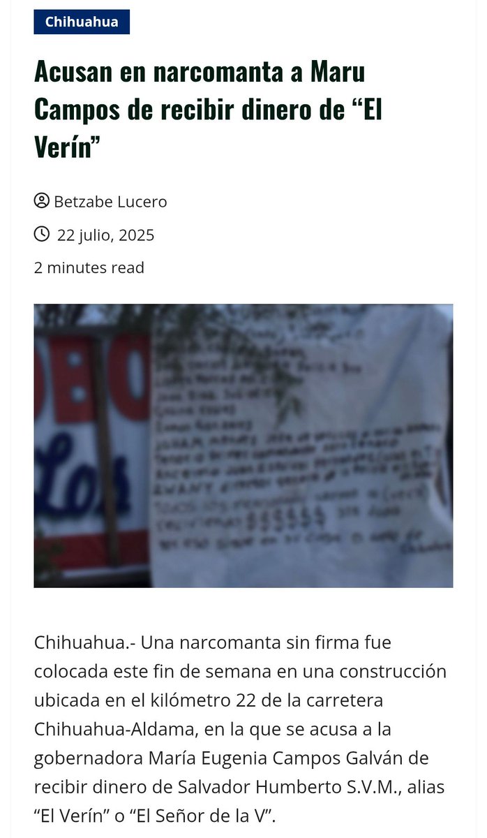 KarlitozLeyva's tweet photo. @CarlosTorresF_ @MaruCampos_G Bajo esa lógica, ni siquiera ella tendría porque ser Gobernadora

O no sabes todo lo que se dice de ella en chihuahua @CarlosTorresF_ ?

Por ejemplo esto del año pasado, a lo que casualmente ningún medio grande le dió difusión: https://t.co/TC0I4ye3XQ