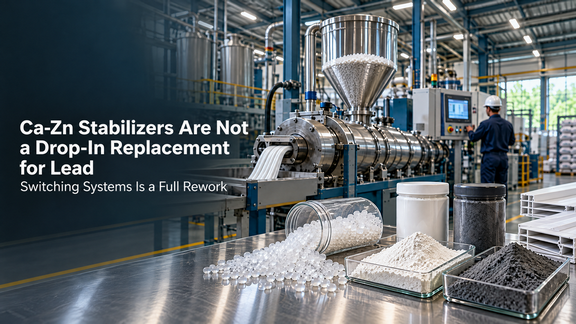 novistachem's tweet photo. Check my latest article: 

Calcium‑Zinc Stabilizers Are Not a Drop‑In Replacement for Lead — Switching Systems Is a Full Rework 
https://t.co/uuJIKSazfp 

#PVC #PVCStabilizers #CalciumZinc #LeadFree #LeadStabilizer #UPVC #PlasticAdditives #Formulation #PVCadditives https://t.co/M1vC2iMH30