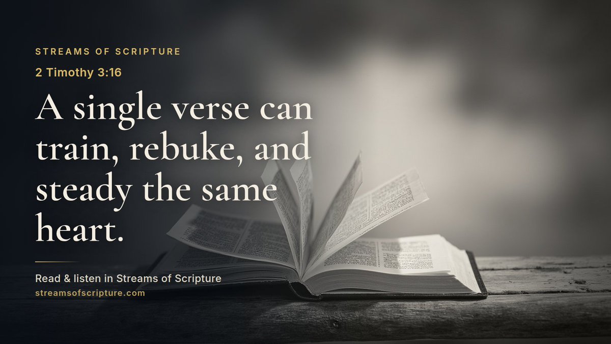 StreamScripture's tweet photo. Is the Bible literally God's words to us? 2 Timothy 3:16 is one of the clearest verses used to answer that question, describing Scripture as "God-breathed." That doesn't mean every translation is dictated word-for-word, but it…

Read &amp; listen link below ↓

#2Timothy3 #GodsLove https://t.co/QB8HKQ7lL7