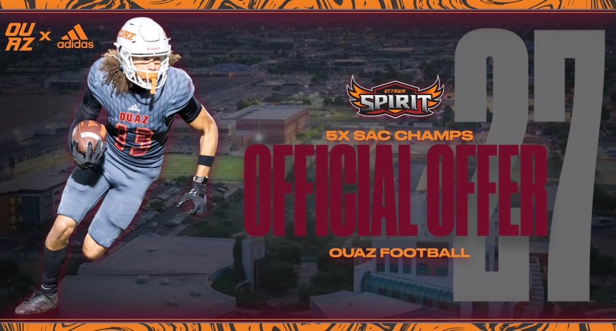 Bryk_2's tweet photo. After a great conversation with @Coach_Needham67 , I’m blessed and grateful to receive my first offer! Thank you to Coach Needham and the entire coaching staff for believing in me. All glory to God! 🙏🏽🏈 @CoachMurphyQB @CoachJDominguez @OUAZFootball https://t.co/kO9cBIVFtU