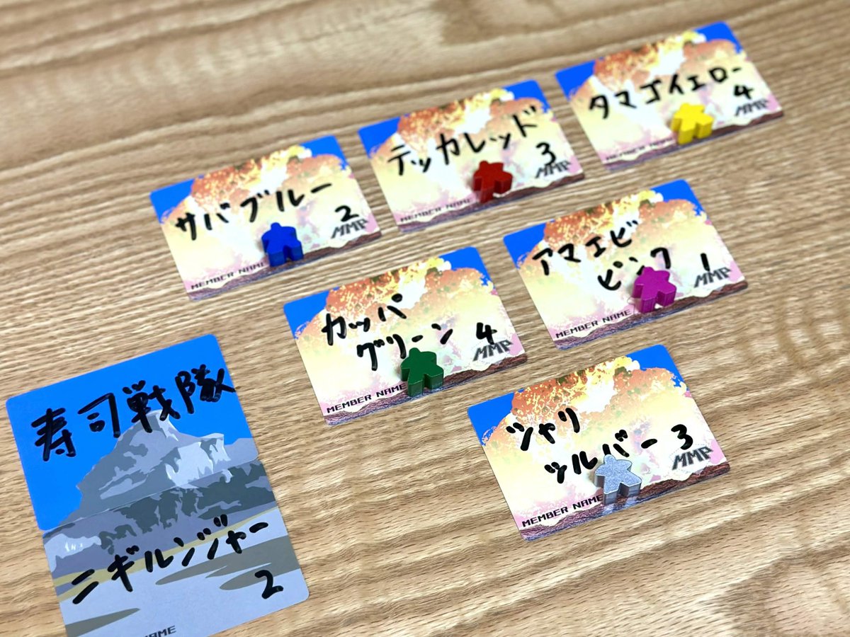 himitsu_shacker's tweet photo. @Teeeeeeeeeetoku 自薦です！

『命名戦隊ナヅケンジャー』

「寿司戦隊」のレッドは「マグロレッド」？「イクラレッド」？

戦隊のテーマ・カラー・性格からお互いの考えた名前を予想！協力型パーティーゲームです！

かんたん紹介→ https://t.co/KVN2uzc2lN
詳細→ https://t.co/E3KCuYckRR

【土-M128】 https://t.co/UjgwjhL8D9