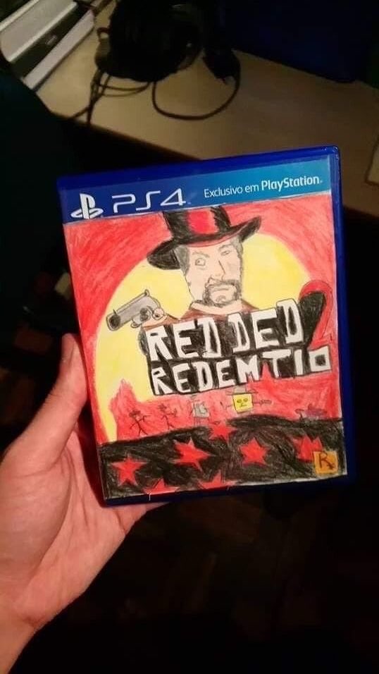redaemption's tweet photo. gente, comprei esse red dead na feira perto de casa, mas não sei se é original. alguém pode me ajudar? https://t.co/DGwCP0Icml