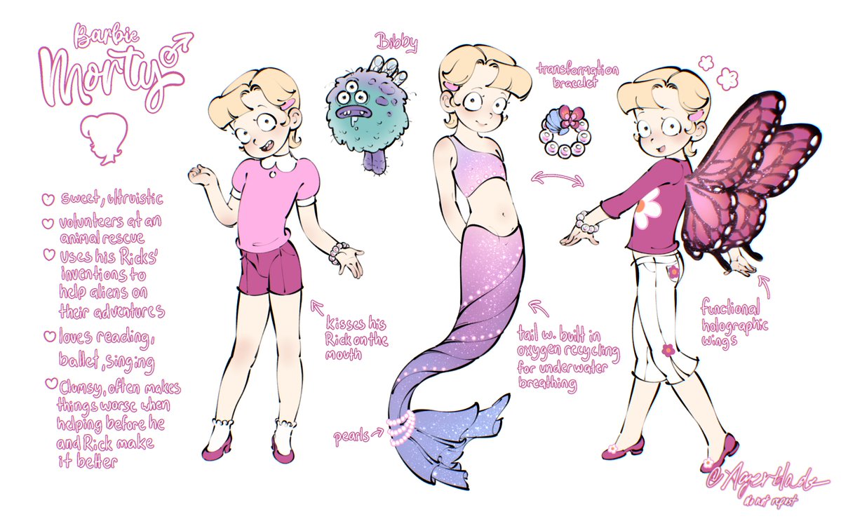 agerblade_'s tweet photo. My first Morty oc: Barbie Morty 1/2 + his #mortysummercamp outfit 💮
#msc #mscoc https://t.co/0IBg4ZgoVz