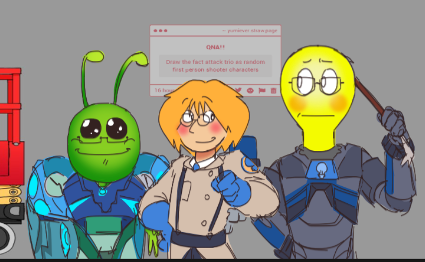 Yummii1_'s tweet photo. I wouldve done different characters, but i took the excuse to put martian in an oversized mech suit
#FAA #factattackadventures #TF2 #Metroid #Halflife https://t.co/UkzJZRMj51
