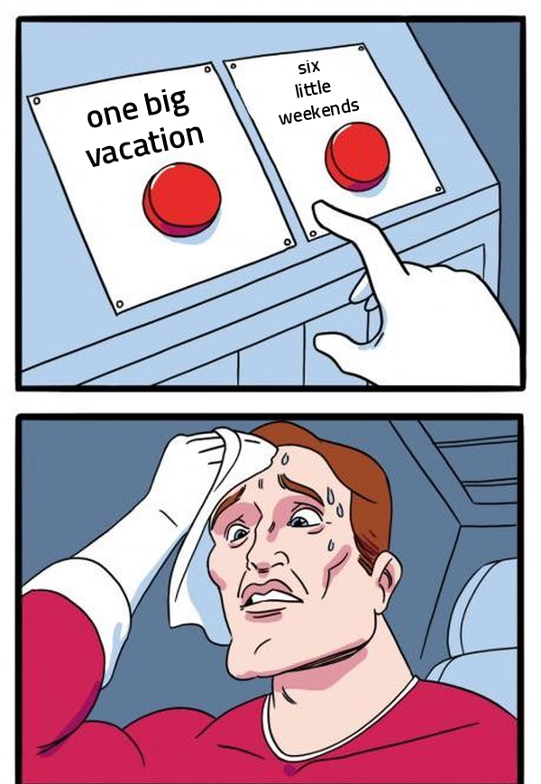harroitsnum's tweet photo. 60% of travelers are planning a weekend getaway this fall.

The big trip isn't dead. It's just been chopped into Fridays.

Team one big trip or team six weekends? #TravelHumor https://t.co/i6qmCIuDPt