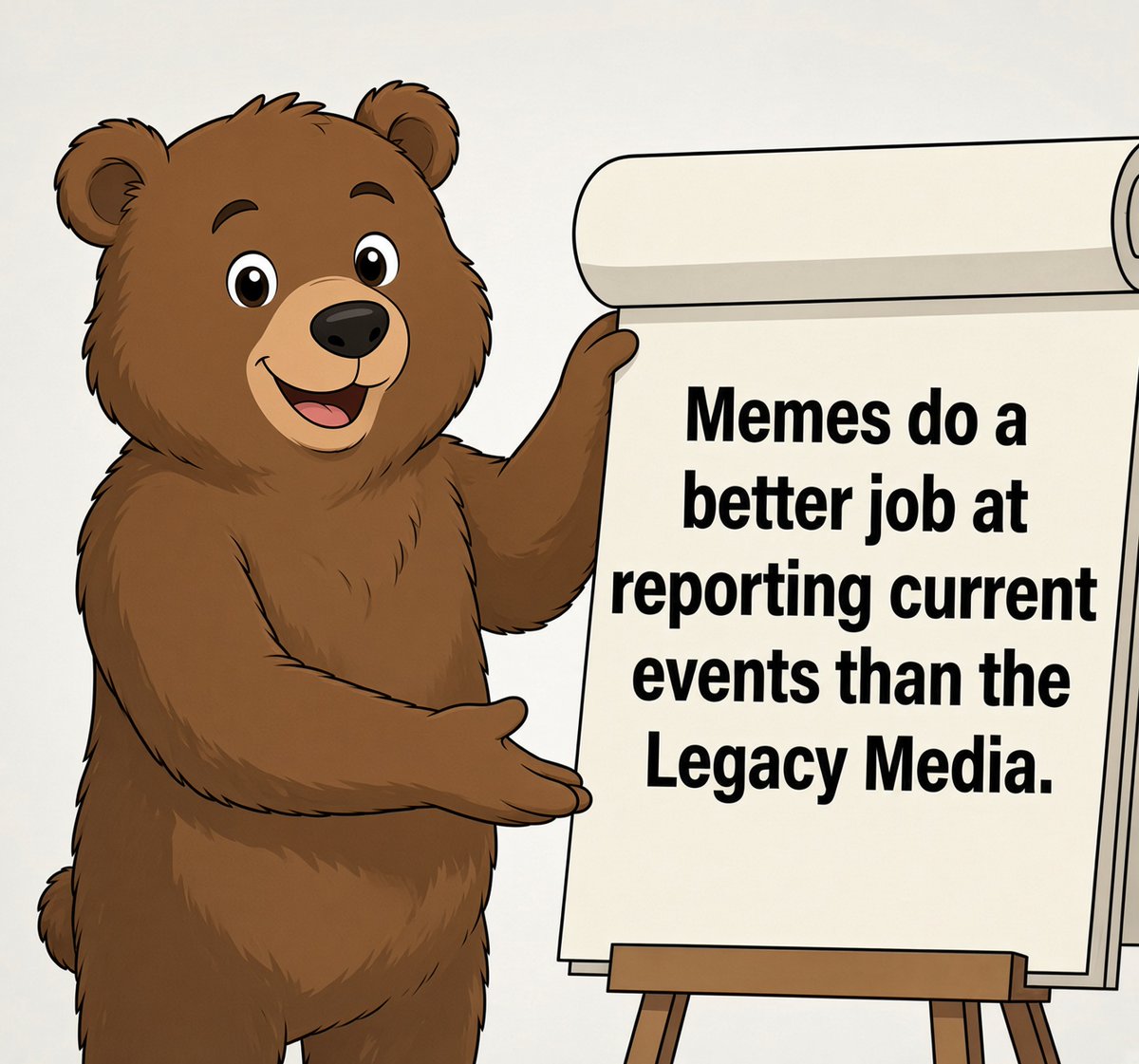 OctaMount8's tweet photo. @cb_doge Legacy Media is less trust worthy than Memes https://t.co/MXV3byyLz4