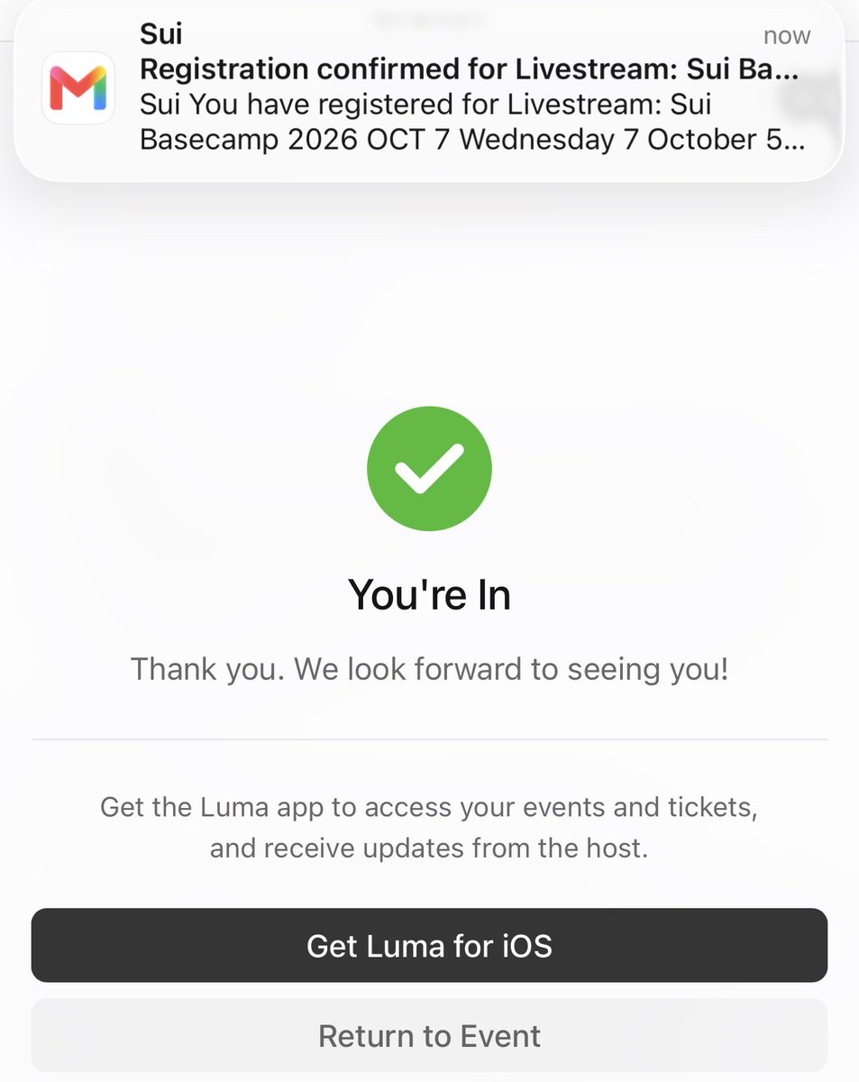 SuiBaseCamp's tweet photo. @SuiNetwork Registration confirmed ✅

$CAMP is heading to Basecamp.

See you there. 🚀 https://t.co/1PL0dTnE97
