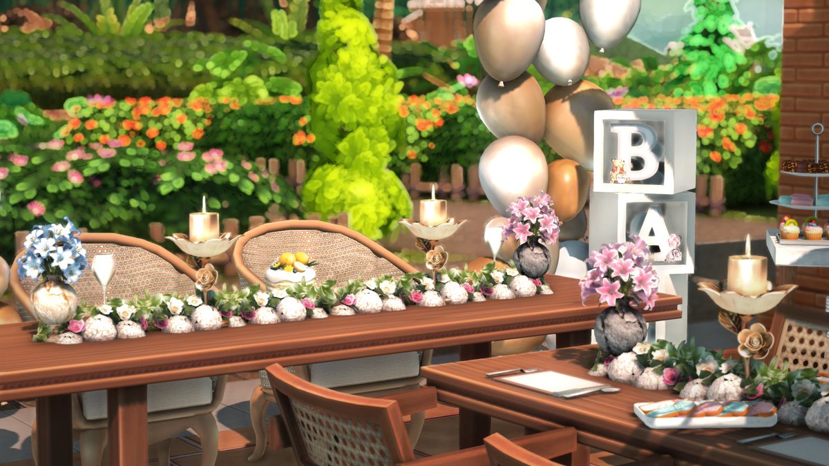 jayplaysims_yt's tweet photo. Baby Shower last preparations + Raj, having a case of main character syndrome https://t.co/ocrrhesuAm