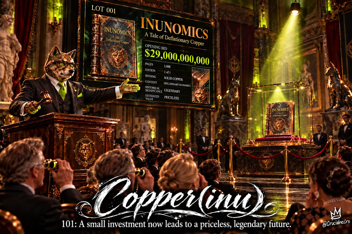 crucialnecro's tweet photo. One of the few places where a small investment could and would lead to life changing money. 

Copper(inu). Available now ONLY on @RobinhoodCrypto 

Inunomics 101: Buy. HODL. Retire. https://t.co/8ssgmbTMXN