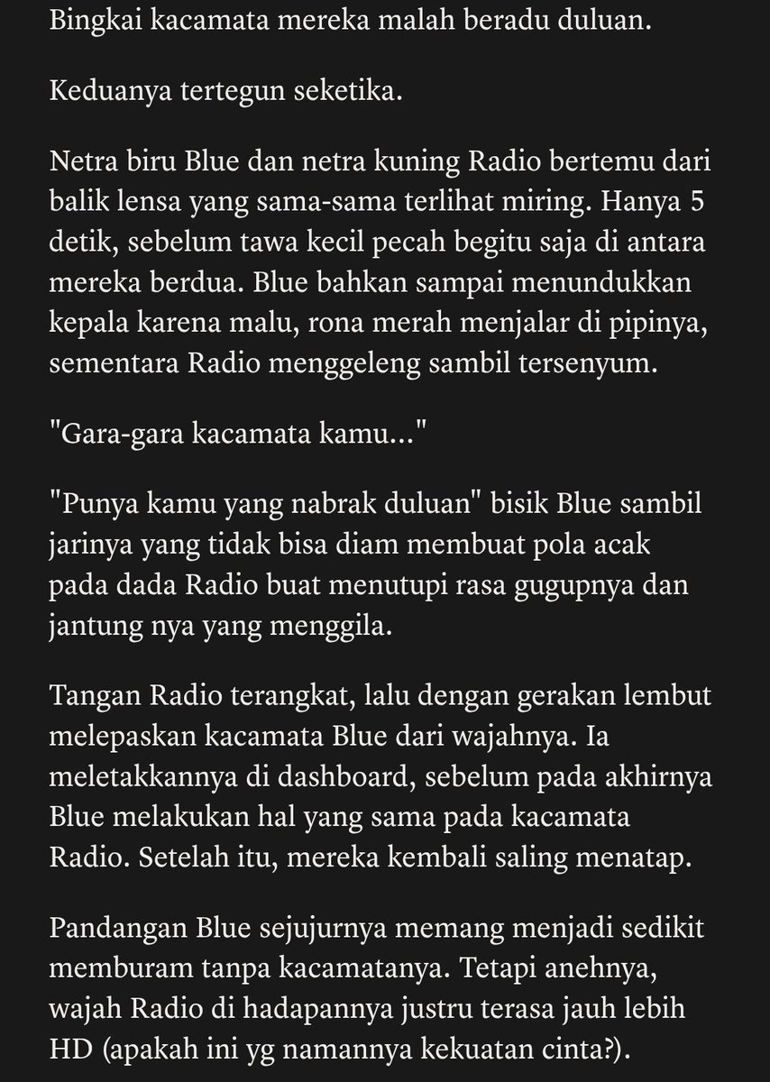 AltairNachel's tweet photo. #RadioBlue AU

Oke karena fanart RadioBlue ciuman nya 
belum selesai di render...untuk pagi ini aku bikin narasi ciuman mrk aja yah...

Met pagi warga RadioBlue 📻👓

Inilah Gambaran mereka ciuman✨️

—☆By AltairNachel https://t.co/yOphEJEj4u