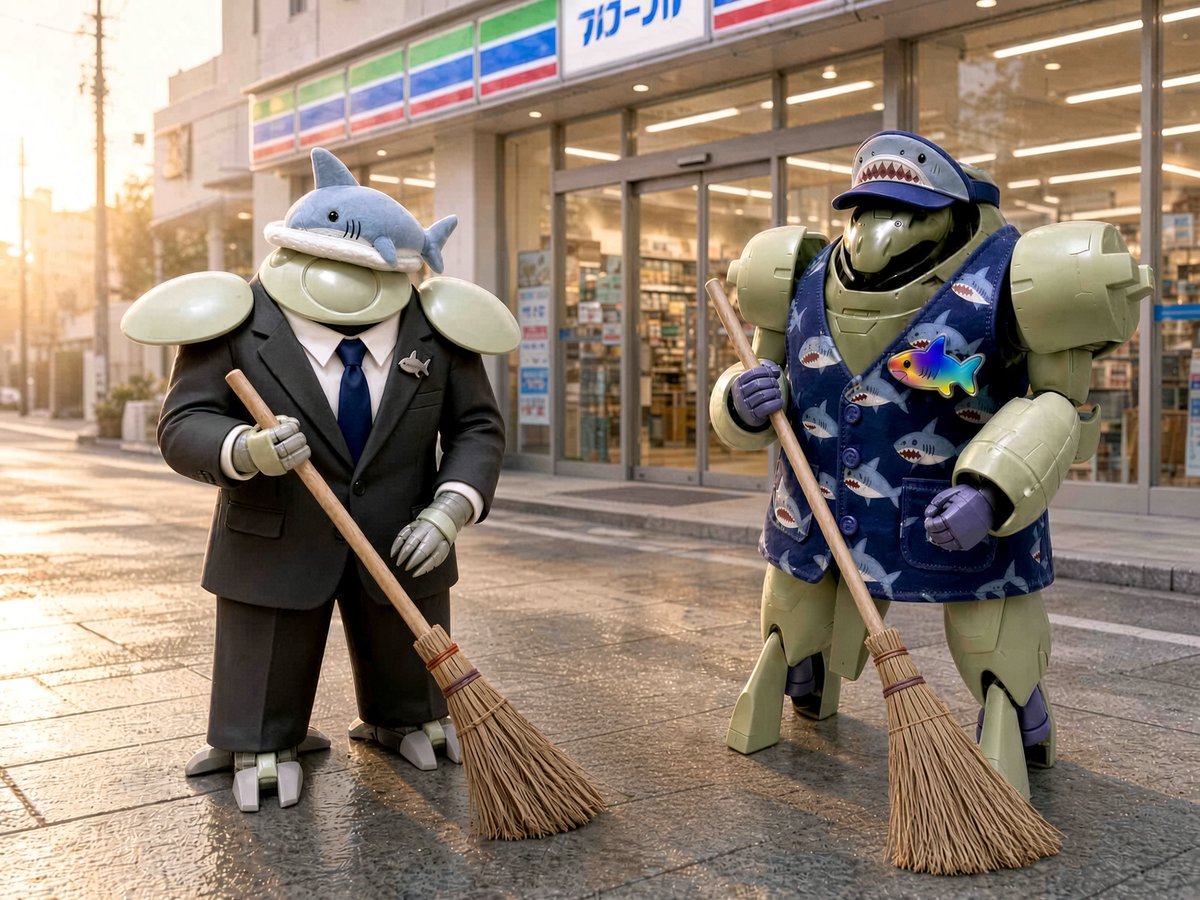 tiny49188677_'s tweet photo. みなさんおはようございます⭐️

ゴッくん🤖ブラジル料理屋勤務
ゾゴッくん🤖ラーメン屋勤務
ジュアッくん🤖マグロ漁船、撒き餌担当
マンロディ🤖コンビニ店長見習い

本日もよろしくお願いします😆
#ジオン水泳部 #ガンプラ好きと繋がりたい #仕事 https://t.co/kWE3vLXJXh