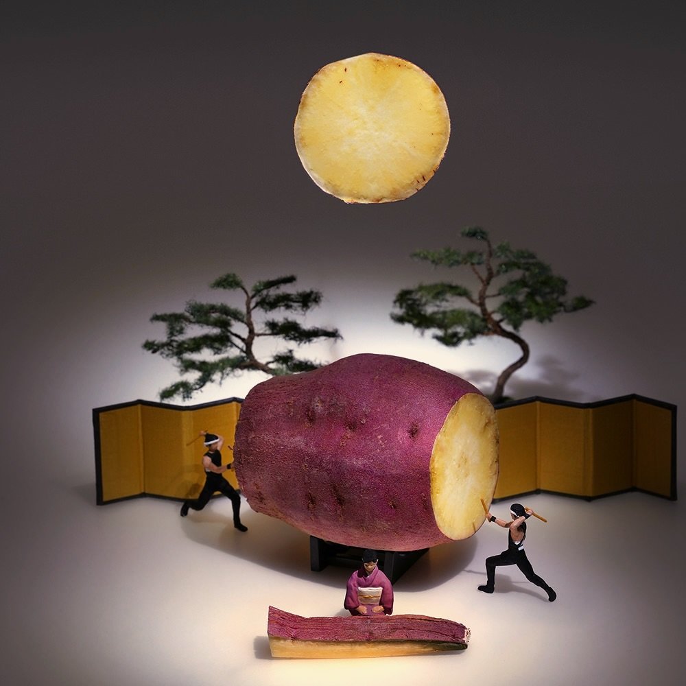 A Japanese miniature Mid-Autumn Festival scene made from everyday food

Credit: Tatsuya Tanaka 
 [📷](https://pbs.twimg.com/media/HTWOP2iWkAAGzm2.jpg) [📷](http