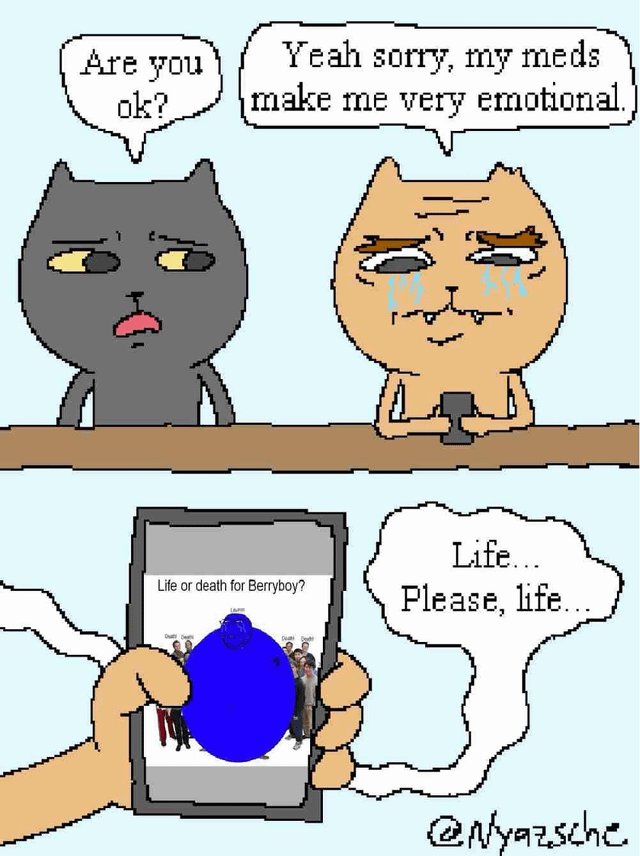 JanetPistachio's tweet photo. @averaess If you were berryboy I would say death when prompted "life or death" https://t.co/NPfutKny7a