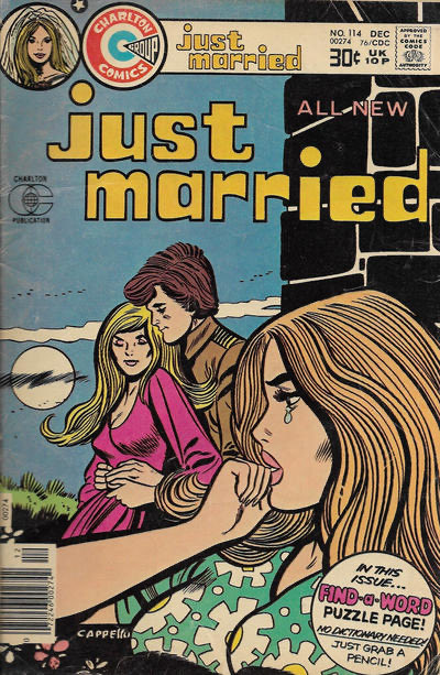 comicbookhist's tweet photo. Turning 50: JUST MARRIED #114 ends the series; cover dated December 1976.
By Wayne Howard, Charles Nicholas, Vince Alascia, Art Cappello & Donna Cappello; cover by Art Cappello. #charltoncomics https://t.co/ErEcLqE1cm