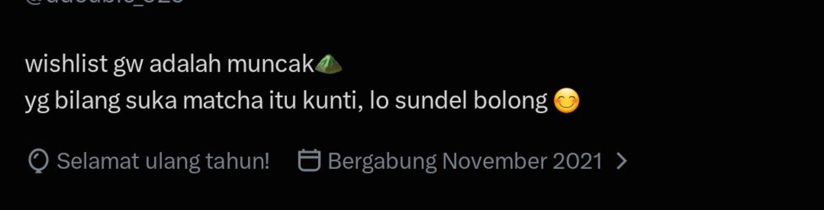 ddouble_029's tweet photo. makasih deh udah ngingetin kalau gw tambah tua, semoga gw dapet kerjaan yg oke, gaji juga oke, sehat terus, dan bisa sedekah tanpa harus pusing mikir duitnya 🙏 https://t.co/AXksW8umop