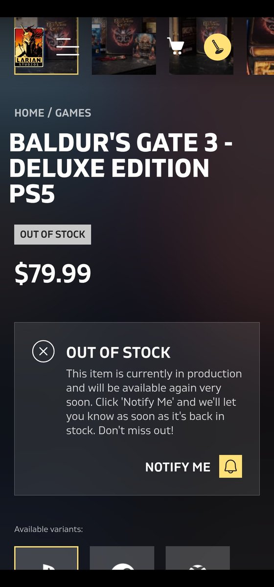 PSCollectors's tweet photo. I FINALLY beat the bots and scalpers 😂

I was looking at a $179 eBay presale for Baldur’s Gate 3 Deluxe Edition PS5 tonight.

Checked Larian directly instead and somehow caught a copy at the $79.99 MSRP. Payment processed, invoice received… then the page went right back to OUT OF STOCK.

Don’t automatically pay reseller prices. Keep checking the official store. 👀

This one might be staying sealed. 💿🔥