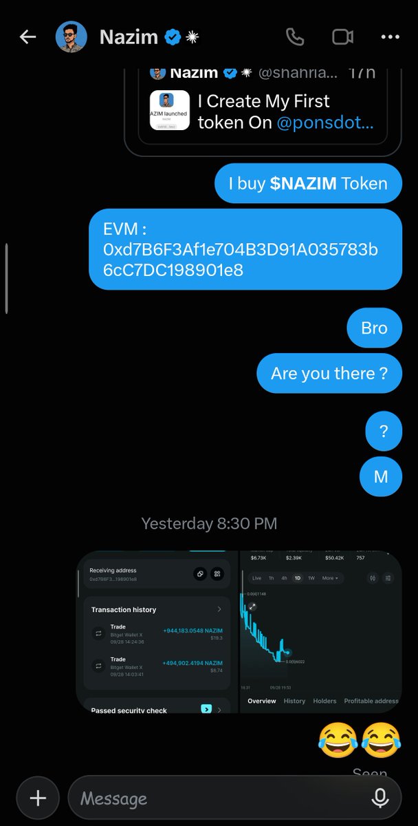 huo2win's tweet photo. @shahrianazim6 @shahrianazim6  🚨 SCAM ALERT!

Bought the token for the promised airdrop �� received nothing. ❌

📉 Price dropped → Loss
🎁 No airdrop → More loss
📩 No response

⚠️ Big red flag. Stay away &amp; DYOR!

#ScamAlert #Crypto https://t.co/nEOE2Z6V1p