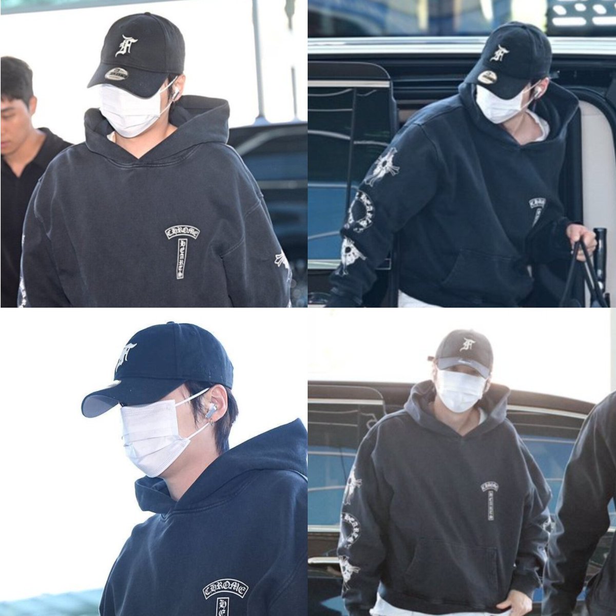 kookyun's tweet photo. Yoongi at airport today !!! https://t.co/wQup8AcpCH