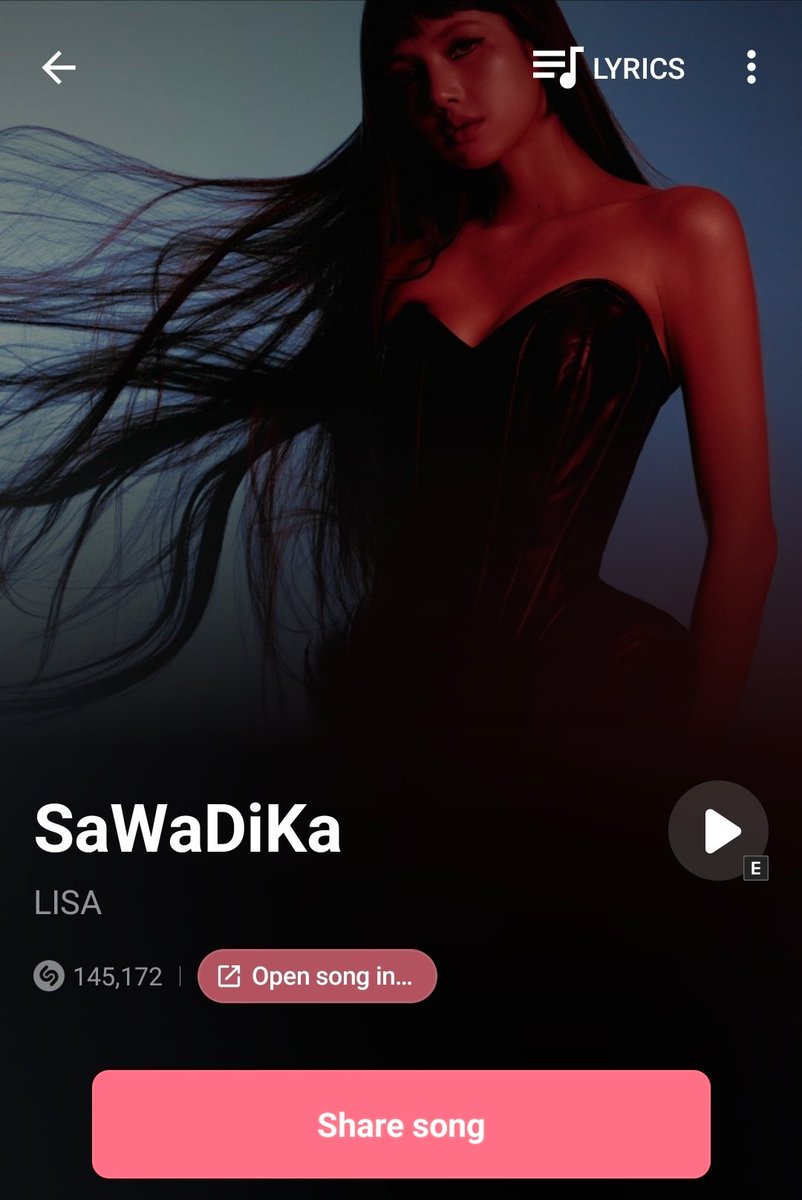 LALISAONLY997's tweet photo. 📊📊#LISAs "SAWADIKA" ranks 2nd amongst the Top Song Discoveries on Shazam during the 2026 #VMAs:
#1 STORM II
#2 SaWaDiKa🔥🔥
#3 Great Expectation
#4 Overrated
#5 High Noon
SAWADIKA LISA ON VMAS 🙏
#LISAisBACK_VMAs https://t.co/VR8gCgjSgs