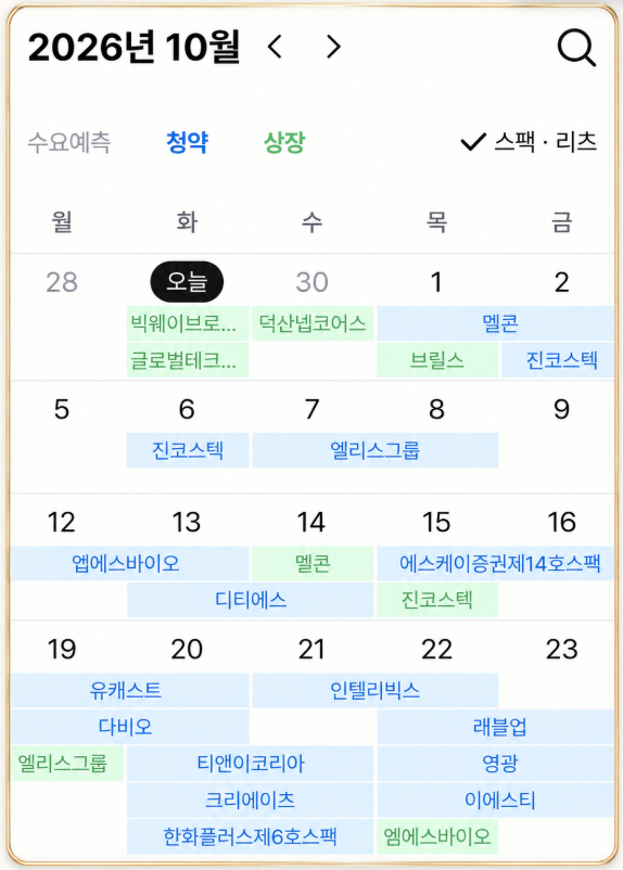 Aurora_5100's tweet photo. 10월 공모주, 이 계좌만 미리 열어두세요!

우선 준비할 증권사 7곳
대신 · 미래에셋 · 삼성 · 하나 · 한투 · KB · NH

증권사별 청약 종목
* 대신: 멜콘, 디티에스, 다비오, 이에스티, 에이엘로봇
* 미래에셋: 엘리스그룹, 인텔리빅스
* 삼성: 엘리스그룹, 크리에이츠
* 하나: 진코스텍, 엠비디
* 한투: 영광
* KB: 엠에스바이오
* NH: 래블업, Databricks

추가 증권사
유진(디티에스) · 신한(티앤이코리아) · 유안타(Databricks) 
SK·한화·아이엠(스팩)

🔥 멜콘 청약 준비한다면 대신증권부터 개설!
※ 공동주관사, 청약 한도, 당일 청약 가능 여부 확인