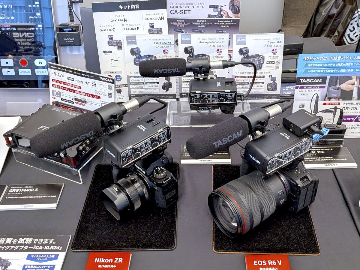 TASCAM_jp's tweet photo. CREATORS EDGE 2026、本日開催！
TASCAMブースでは、タイムコードジェネレーター搭載フィールドレコーダーやミラーレスカメラ用XLRマイクアダプターなど、動画・映像制作向けレコーダーを多数展示しております。
ぜひお立ち寄りください。
#Cエッジ https://t.co/ASoOnQdtUo