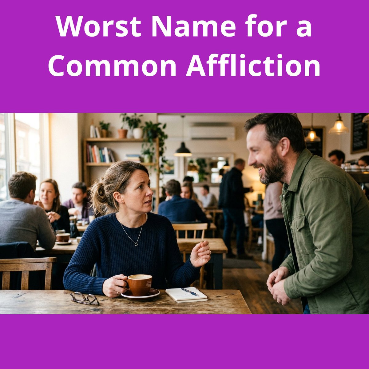 500wayscom's tweet photo. Enjoy the goofy but very real post, "Worst Name for a Common Affliction." It's free and complete at https://t.co/hHJshF9uXI (#prosopagnosia, #affliction, #naming, #disease, #neurological, #neurology, #psychology, #psychiatry, #brain, #recognition, #namingConvention) https://t.co/xFrAZyx4E1