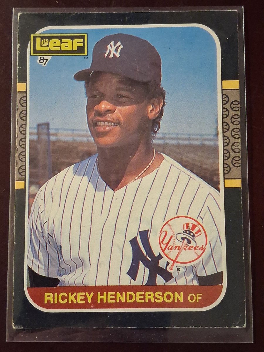 CPFJAYpt2's tweet photo. #RandomCardILove
1987 Leaf #191 Rickey Henderson
Because Leaf
Because Rickey
What else needs to be said? https://t.co/cEdSQZziaP