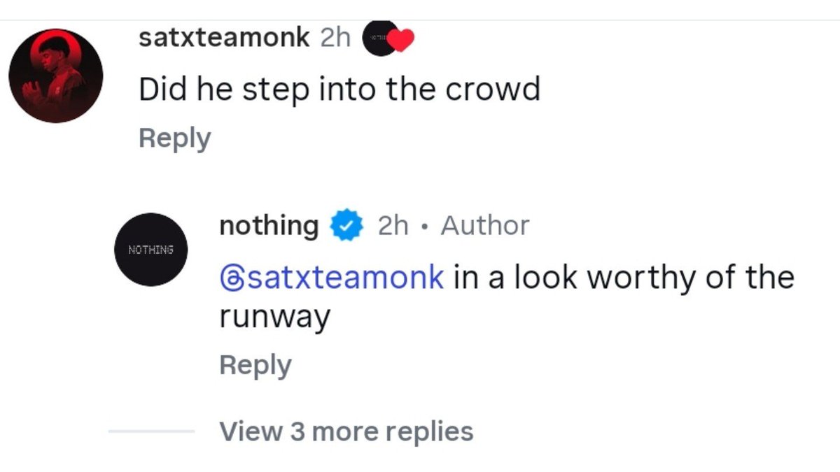 thvdiaries's tweet photo. you can tell 'nothing' team is a fan of their ambassador https://t.co/ilxzXhphrm