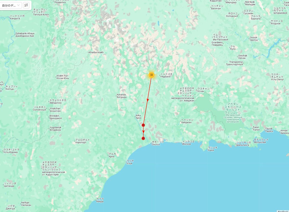 swaproj's tweet photo. ロシア南部に滞在していたオオハクチョウ・タケシ（6C21）は9月24日に南下して、オホーツク海北岸に到達しました。#SwanEyes https://t.co/lI2qdtnS4K