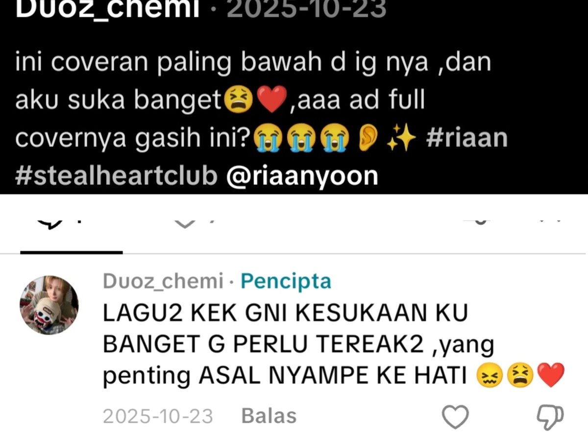 forhrtzwav's tweet photo. 🫶😭🥰 aku tau lagu2 tipe bgni emg soulsong riaan bgt,yang bikin hagiwa reaction melting d shc karena suara yearning dia 😖💗,pas shc nemu ig nya,pas scroll paling bawah nemu cover tsb,sejak itu kuyakin riaan my onepick vocal satu2nya 🥹🥰✨ https://t.co/xzkAFy96Lr