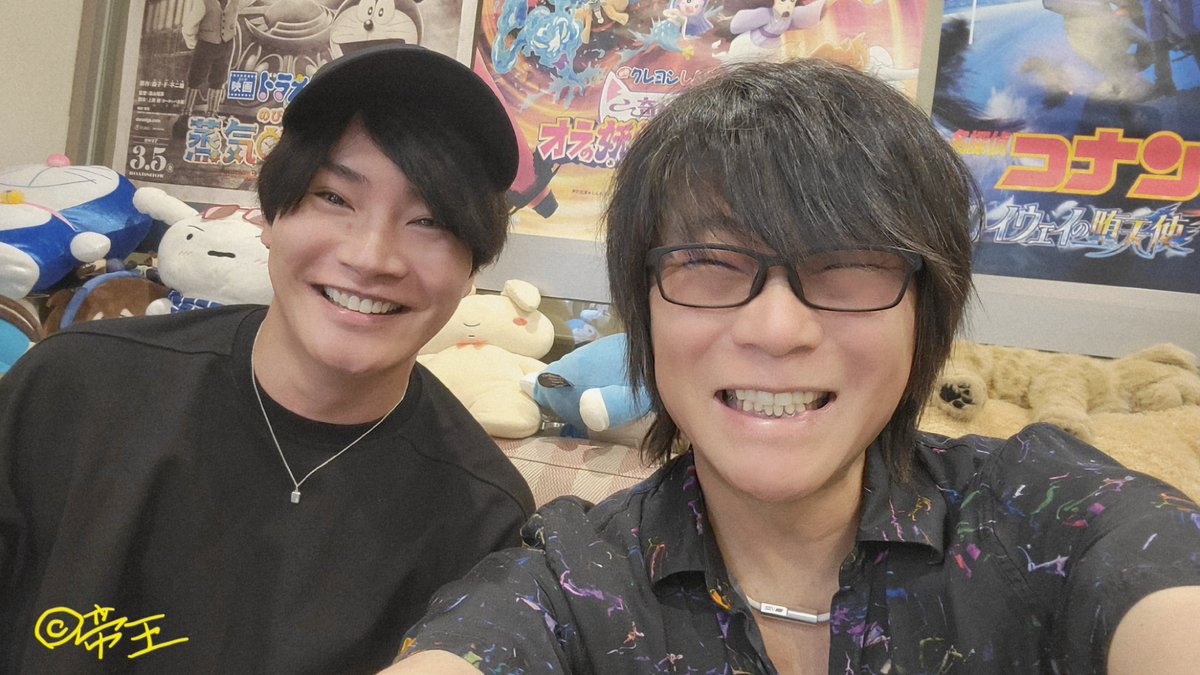 moriax291's tweet photo. 細谷佳正くんと森川智之♪ひろしとせまし♪森川さんの帝王学について聞かれて、、、盛り上がる♪
＃細谷佳正　＃森川智之　＃アクセルワン　＃クレヨンしんちゃん　＃帝王学 https://t.co/JXADkX8vY5