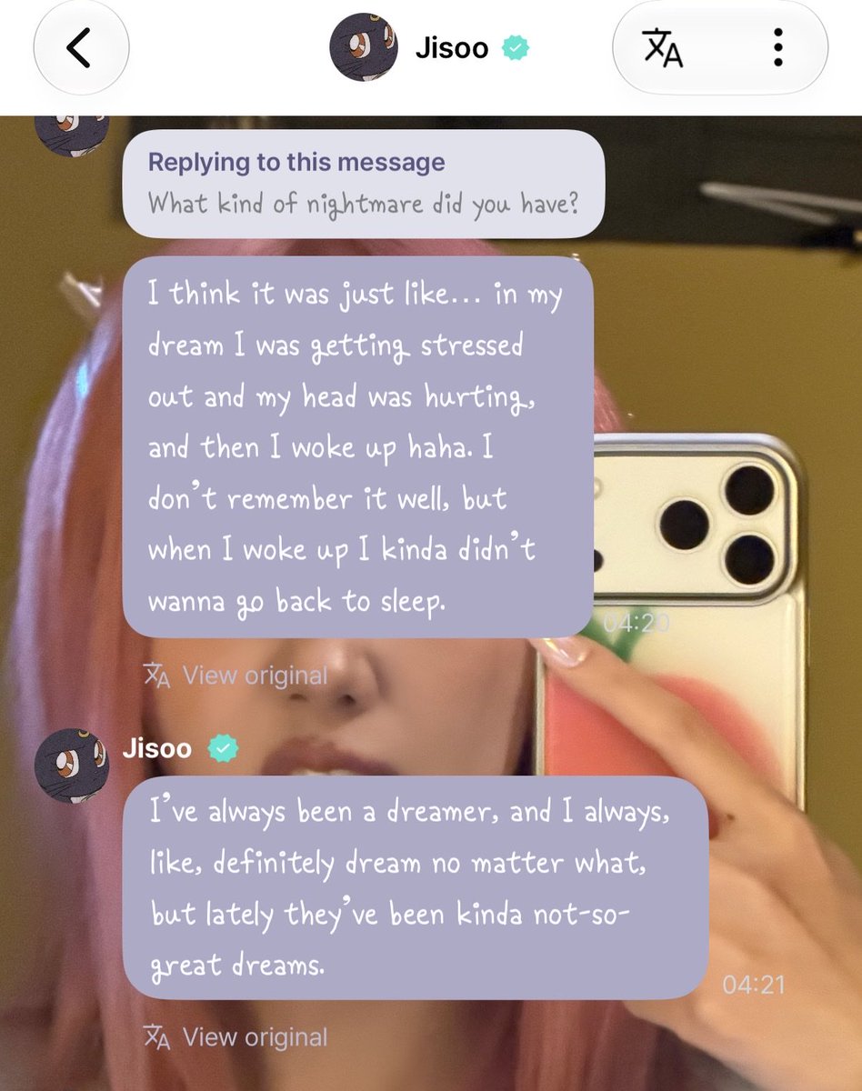 celloolio's tweet photo. Persistent bad dreams are definitely a sign she’s really stressed and dealing with lots of issues in her day-to-day

If fans have any love in their heart for her, I hope they can stop their complaining and be her pillar of support. Otherwise, just be fair to her and go away https://t.co/0ZPXsgW7Ki
