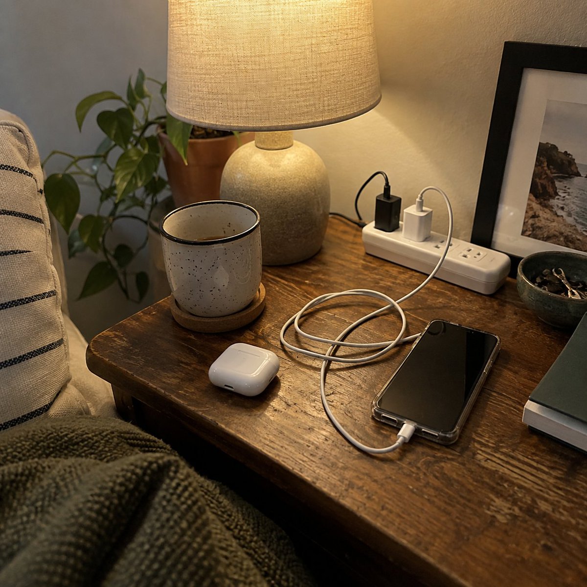 Eupeso_com's tweet photo. Charging clutter grows fast. Pick one place for the devices you use every day and keep only the cables that belong there. The rest can live somewhere else. https://t.co/t7SQCz132k