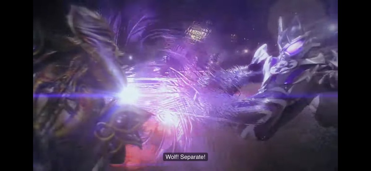 TheKennyEstes's tweet photo. 1st off, I love how smart #KamenRiderMyTh is, both dealing with the monsters &amp; tricking #KamenRider Rid.

2nd, I really like MyTh Wolf Frame, especially his midair pose in front of the full moon.

Plus with the flashback at the beginning it’s another good episode.

#tokusatsu https://t.co/YjhtgnHMe9
