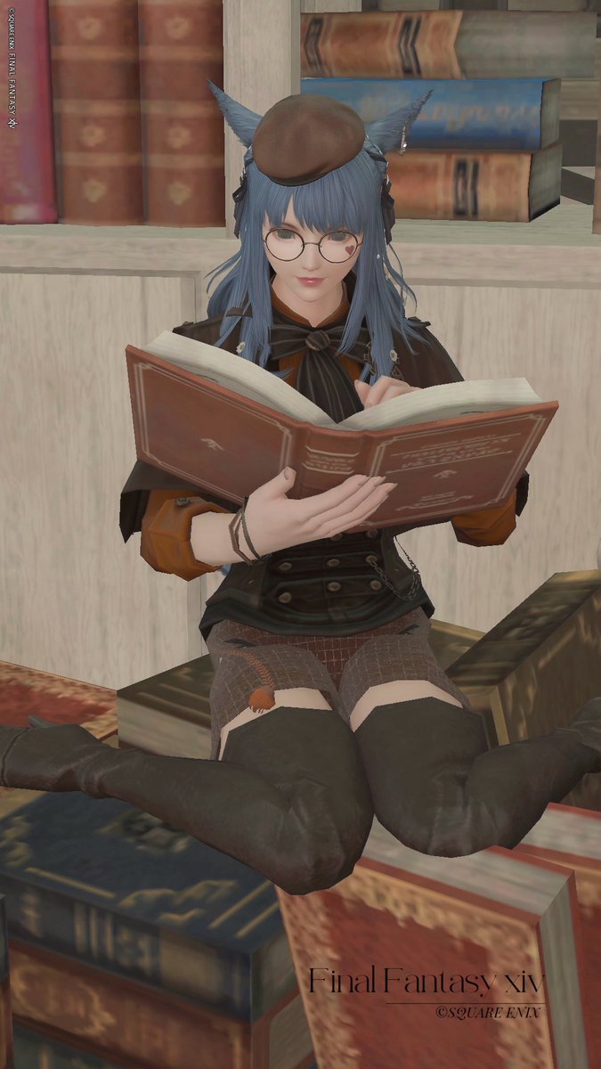 Dai_chi01's tweet photo. 前に訪れた場所に本が沢山あったので
読書の秋と言うことで📸
🏷️ #FF14  #ミコッテ  #Dulce https://t.co/lNeFsjsKLt
