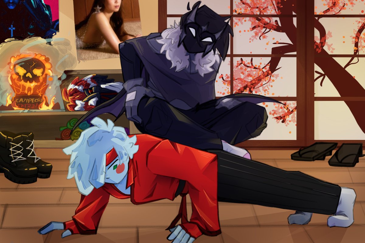 TariSebb's tweet photo. Me gusta pensar que Coldi (el cubito obvio) tiene 700 bandanas de cada color existente para combinarlas con lo que lleve puesto

El top necesita un poquito mas de peso para entrenar

#Coldifanart #Sefiroxfanart https://t.co/V2tbxB1s1n