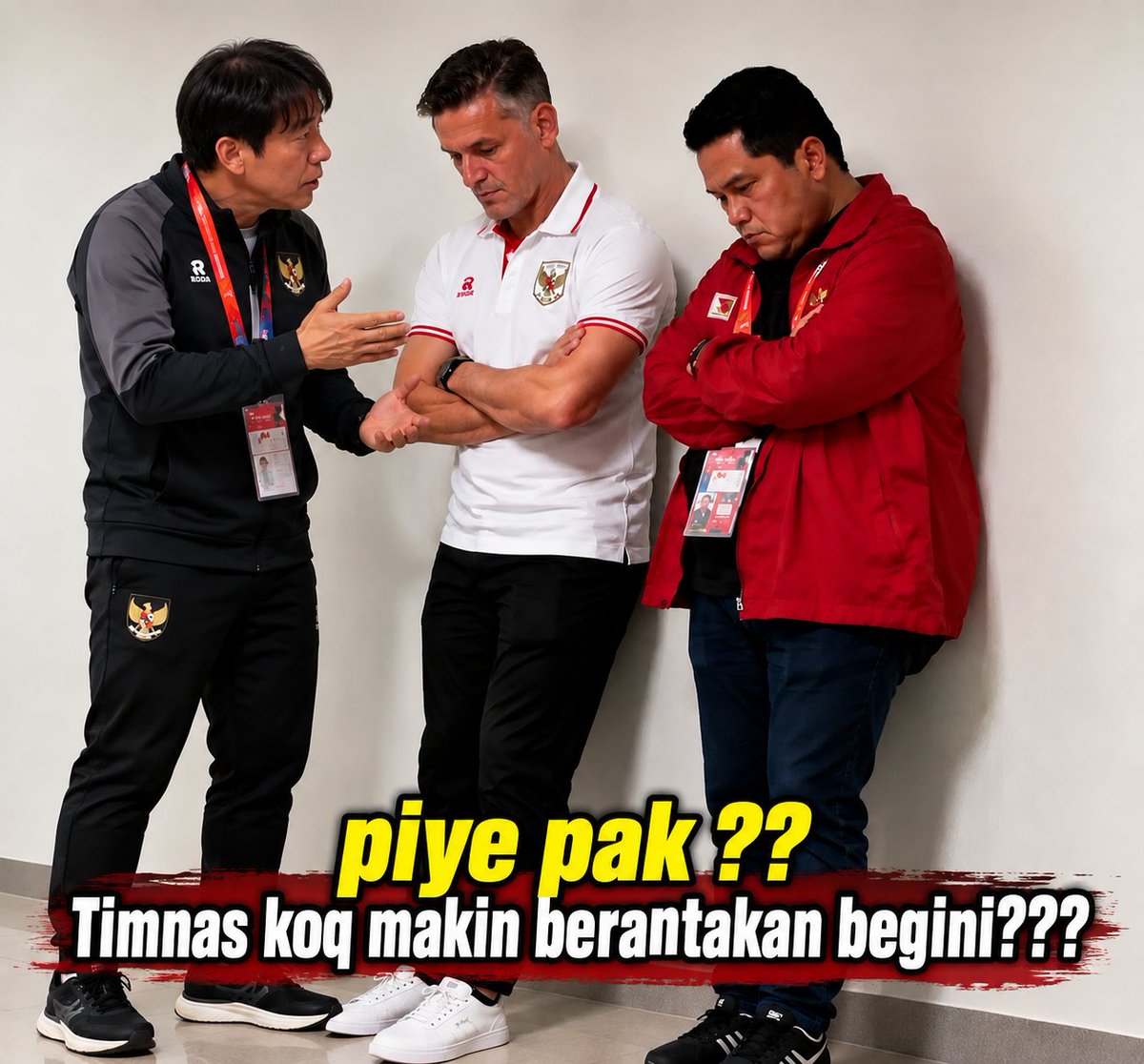 Radendian2308's tweet photo. Ngapain dulu pakai dipecat segala, makin kesini makin kesana. #timnas #fifaasencup2026 https://t.co/VHNk5FnEdT