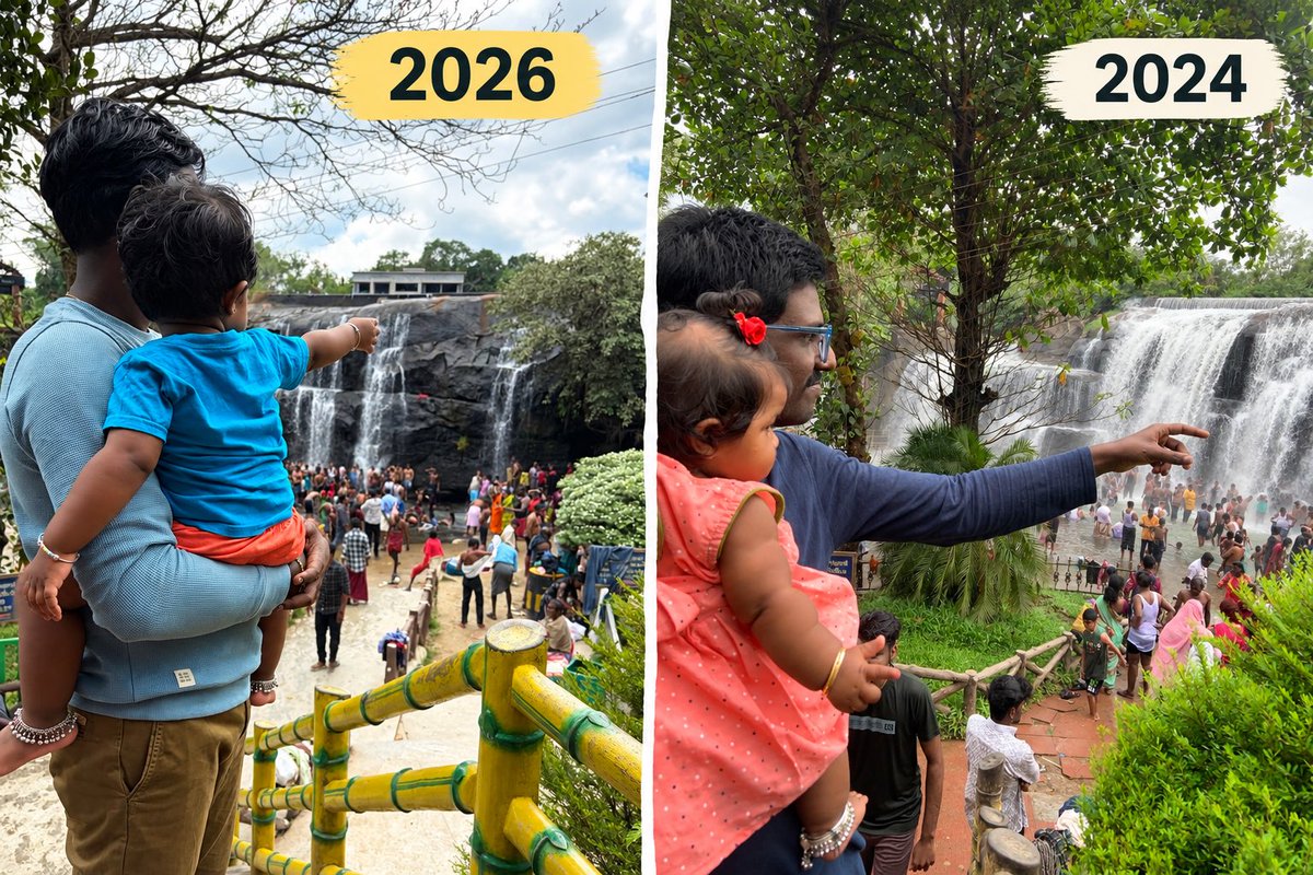 subinkumar97's tweet photo. 2024 → 2026 ❤️ Same place, new memories, growing up together 🥹
Some moments change, but the memories only get more beautiful. ✨🌿💦
#FamilyMemories #ThenAndNow #2024vs2026 #TravelMemories https://t.co/zDyfevgKnY